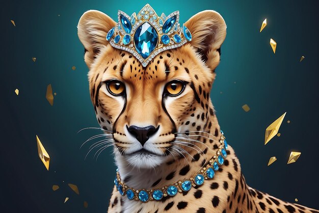 Photo crystal cheetah champion