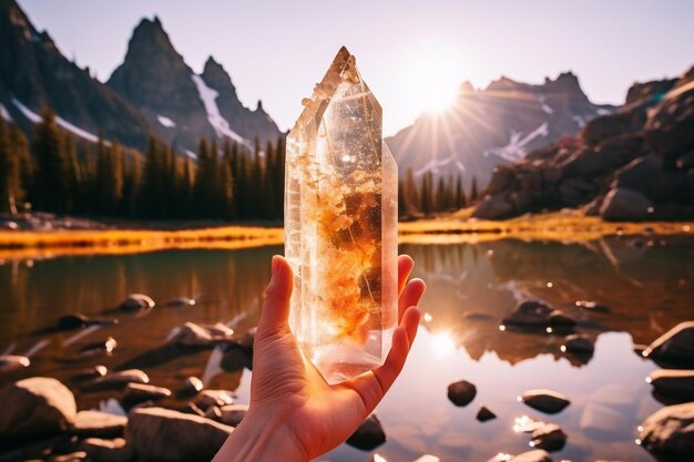 Photo crystal clarity in the mountains