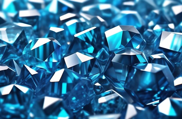 Crystal class background Abstract blue crystal background