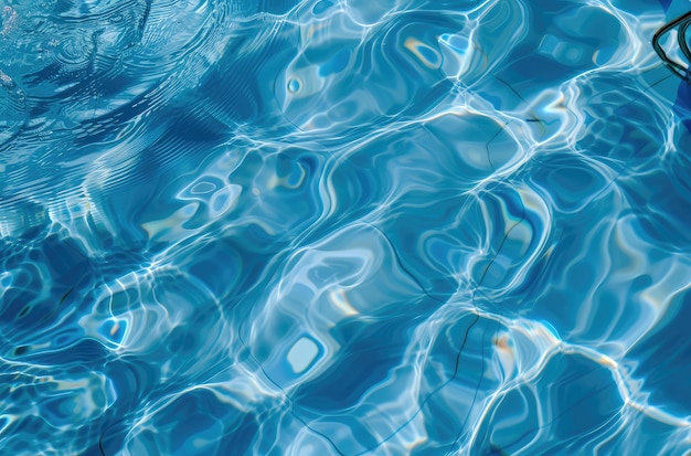 Crystal Clear Blue Swimming Pool Water Ripples