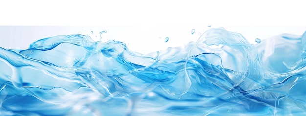 写真 透明な青い水のスプラッシュ パノラマ景色