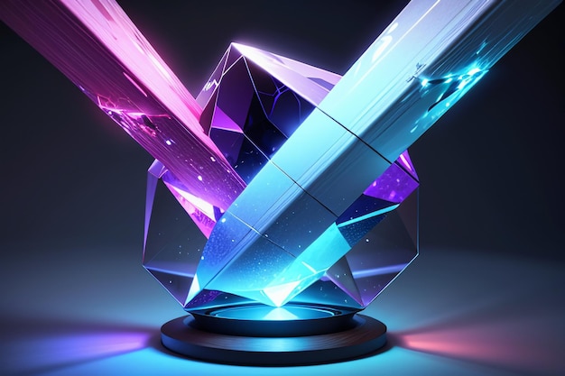 Crystal clear colorful gem diamond cut transparent crystal wallpaper background photography