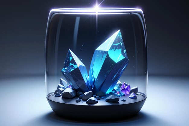 Crystal clear colorful gem diamond cut transparent crystal wallpaper background photography