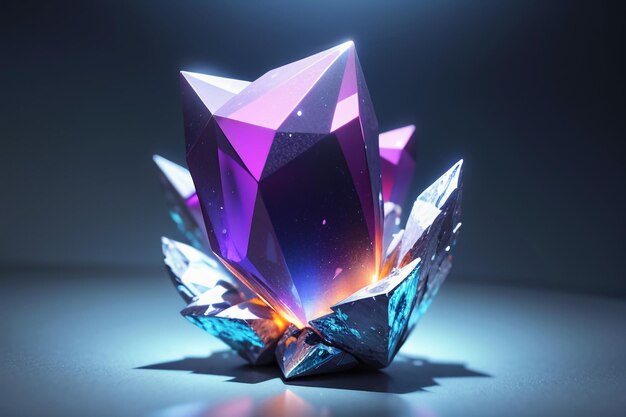 Crystal clear colorful gem diamond cut transparent crystal wallpaper background photography