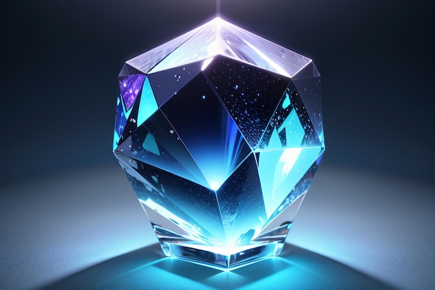 クリスタルクリアなカラフルな宝石ダイヤモンドカット透明クリスタルの壁紙の背景写真