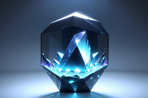 Crystal clear colorful gem diamond cut transparent crystal wallpaper background photography