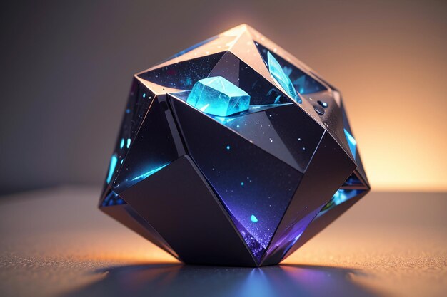 Кристально чистый красочный драгоценный камень с бриллиантовой огранкой, прозрачные хрустальные обои, фоновая фотография