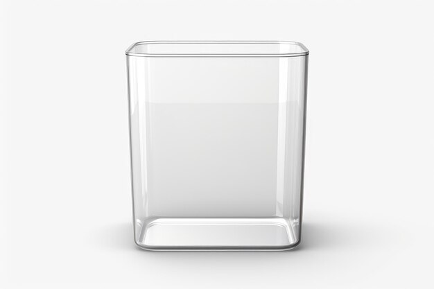 Photo crystal clear containment a minimalist masterpiece on white or png transparent background