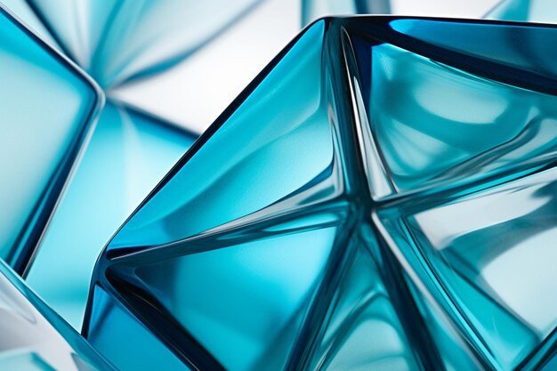 Crystal Clear Cyan Lines blue geometric photo