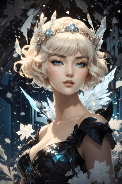 Crystal Delight Short Hair Blonde Korean Snow Maiden