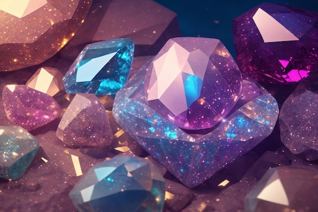 Фото Кристалл алмаз фон кристалл драгоценный камень фон кристалл алмаз обои кристалл алмаз текстура ai генеративный