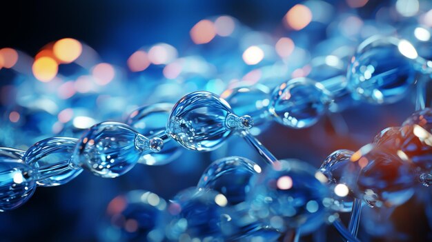 Photo crystal glass ball with colored lights and bokeh