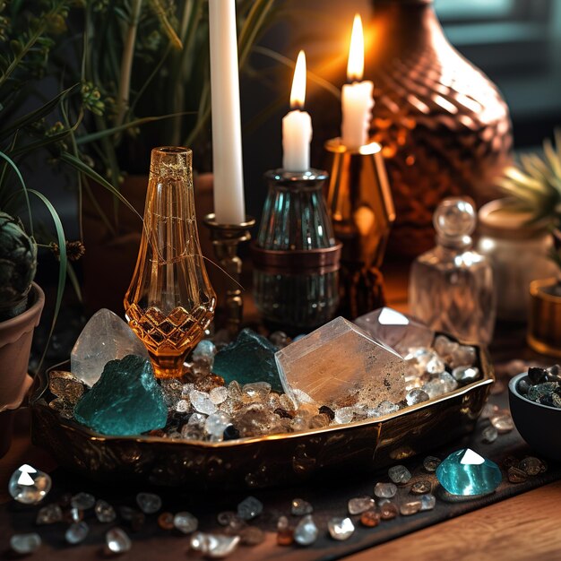 Photo crystal healing spiritual ritual