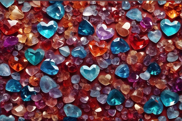 Кристальный сердце драгоценный камень фон сердце драгоценное сердце фоновый кристалл сердце кристалл сердце фоновое ИИ генеративный