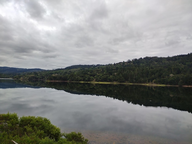 Crystal Springs reservoir in the winter