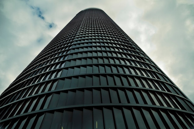 Crystal Tower, skyscraper of Madrid, placed in financial zone ,four modern skyscrapers (Cuatro Torres), Spain