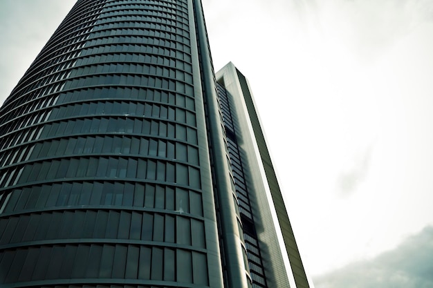 Crystal Tower, skyscraper of Madrid, placed in financial zone ,four modern skyscrapers (Cuatro Torres), Spain