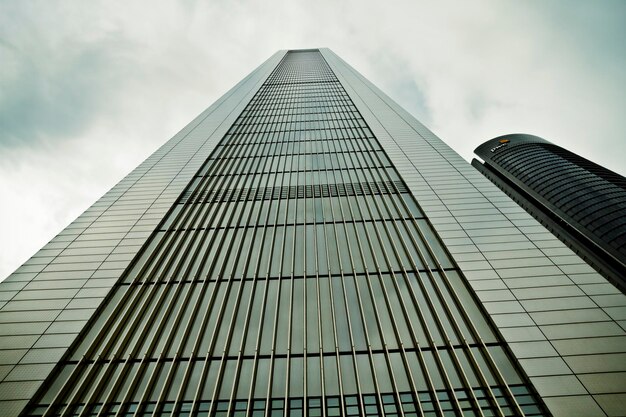 Crystal Tower, skyscraper of Madrid, placed in financial zone ,four modern skyscrapers (Cuatro Torres), Spain