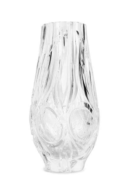 Crystal vase isolated