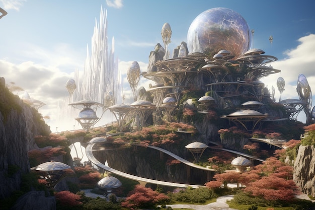 Crystal village that channels cosmic energy