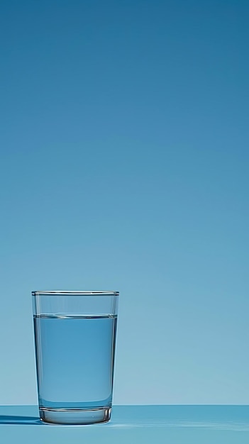 유리잔 에서 반이는 투명 한 물 은 수분 과 건강 을 나타니다