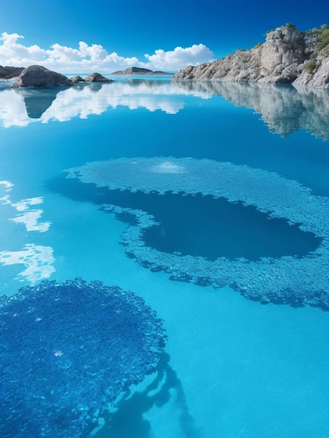 Crystaline Pools of Nirvana Serene azure ai generative
