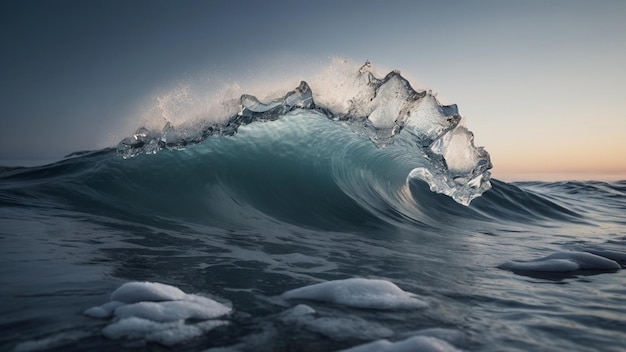 Crystalized waves frozen