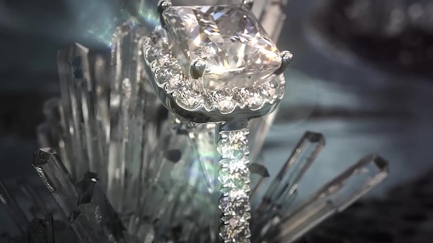 Foto presentazione di cristalli e gioielli