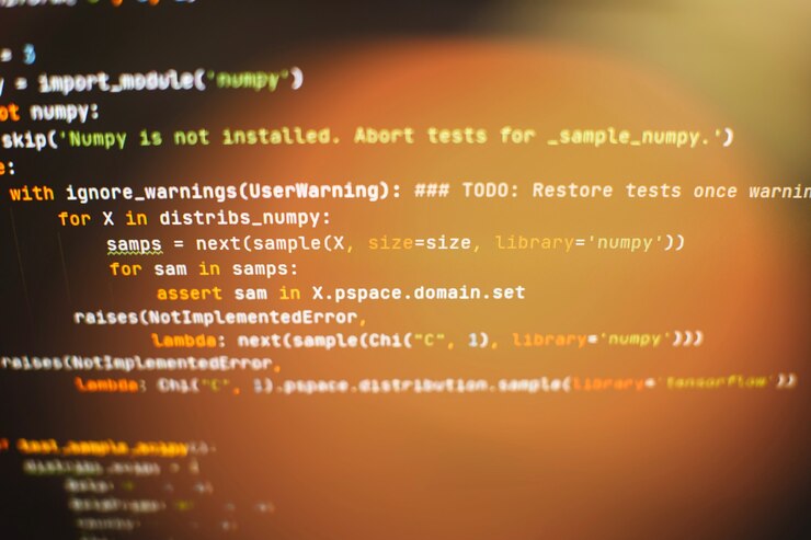 Premium Photo | CSS, JavaScript and HTML usage. Monitor closeup of ...