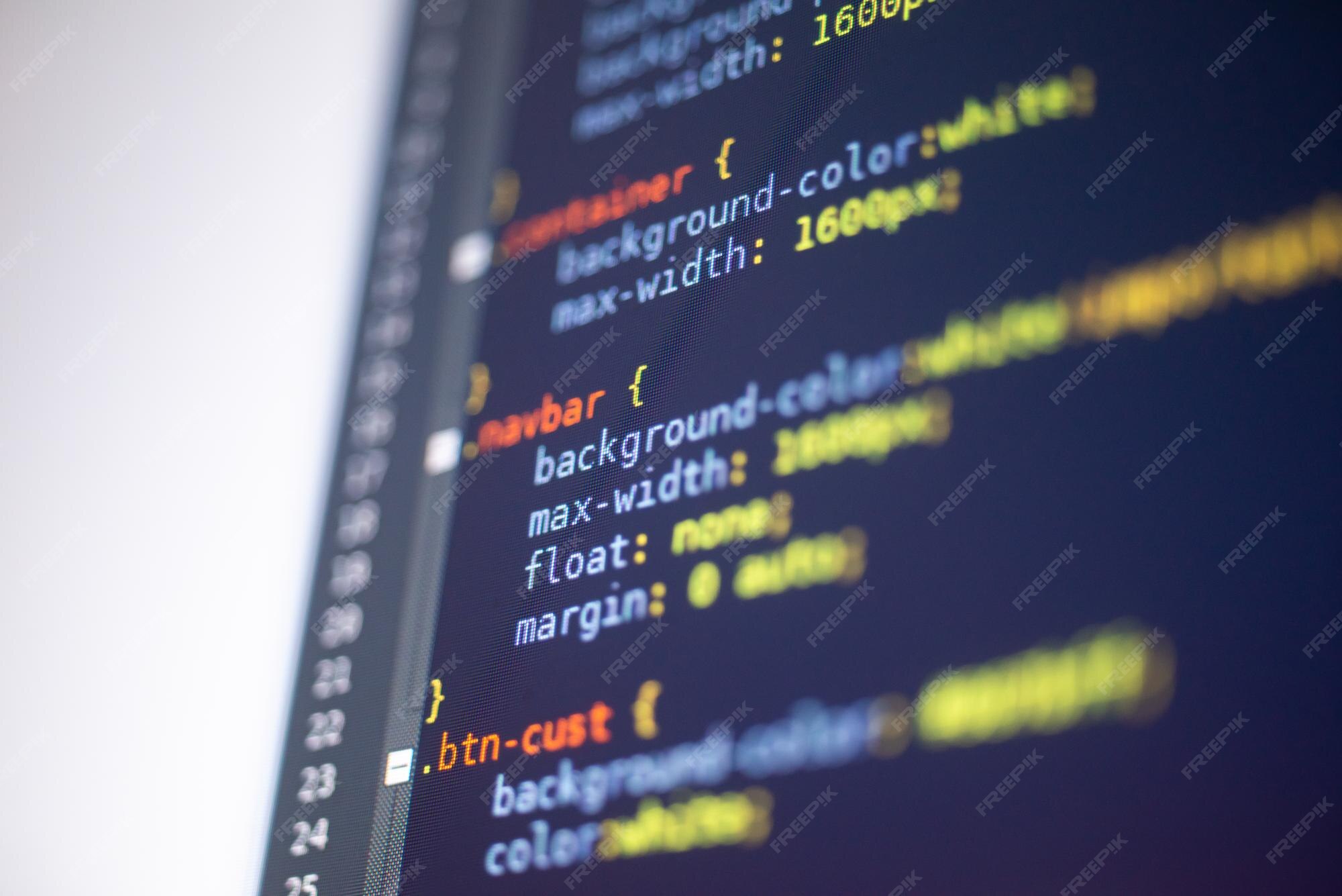 Premium Photo | Css stylesheet on a screen programming concept
