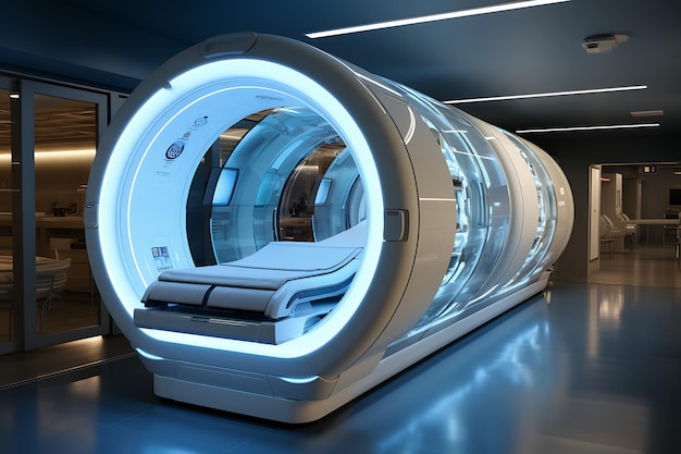 Ct computed tomography scanner in hospital laboratory