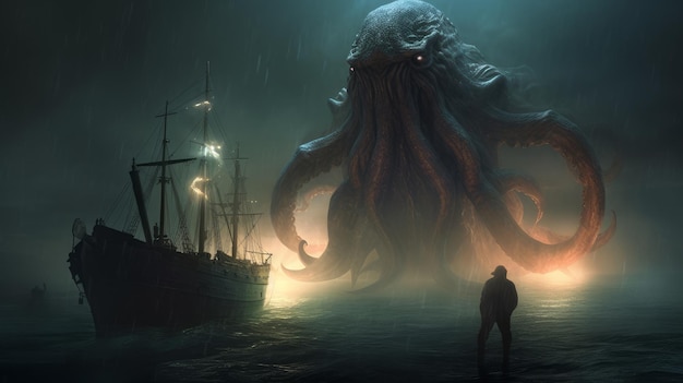 Cthulhu uit de wereld van Lovecraft Generative AI