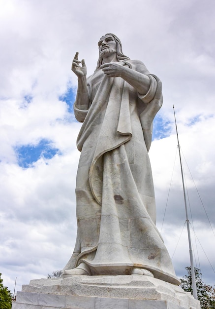 Cuba A large white Carrara marble sculpture of Jesus of Nazareth known as the Christ of Havana