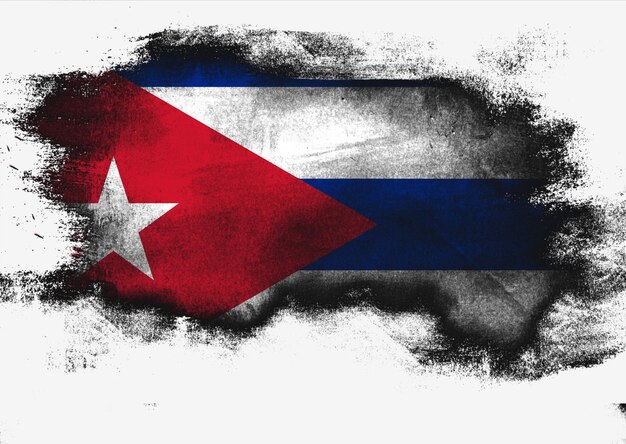 Cuba vlag geschilderd met penseel