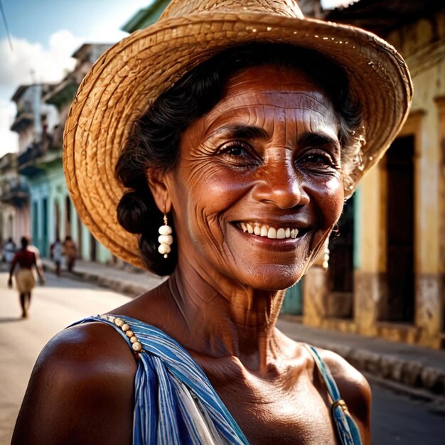 Foto cubaanse vrouw uit cuba typische nationale burger