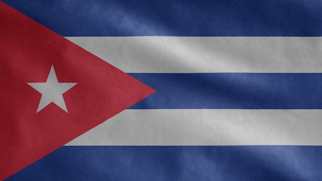 Cubaanse wapperende vlag in de wind