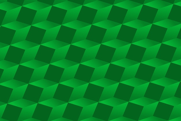 Cube 3d green color for background and wallpaper