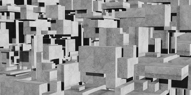 Cube composition Polygon abstract architectural background Abstract geometry of concrete