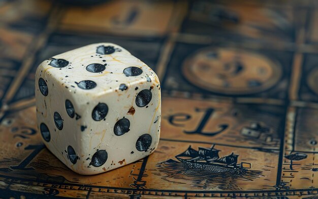 Photo a cube of dice with the letter j on it