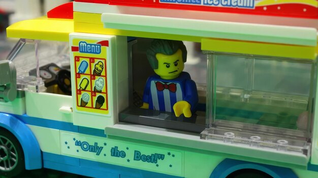 Foto cube set pizza van contro ice cream truck