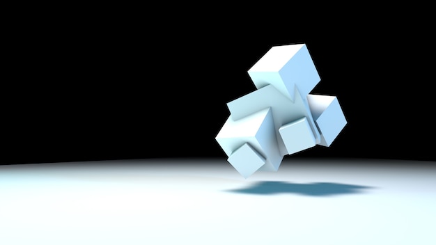 Фото Кубики - абстрактная форма, сгусток - это союз форм
