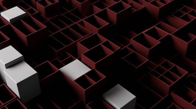 Cubes background with lines