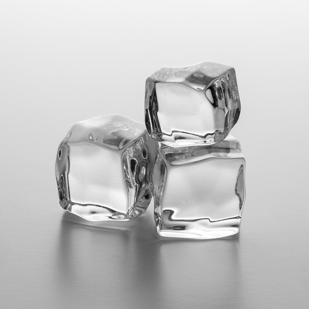 Cubes of clear ice