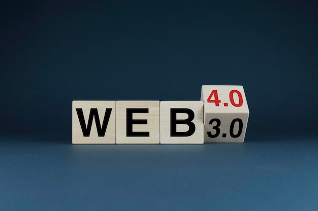 キューブは単語を形成しますWeb30または40Web30または40の概念