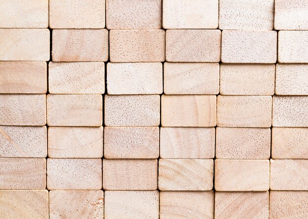 Cubes made of bamboo wood