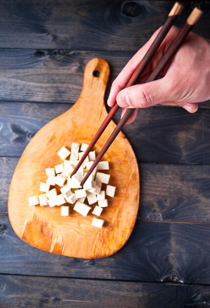 写真 生豆腐のキューブ