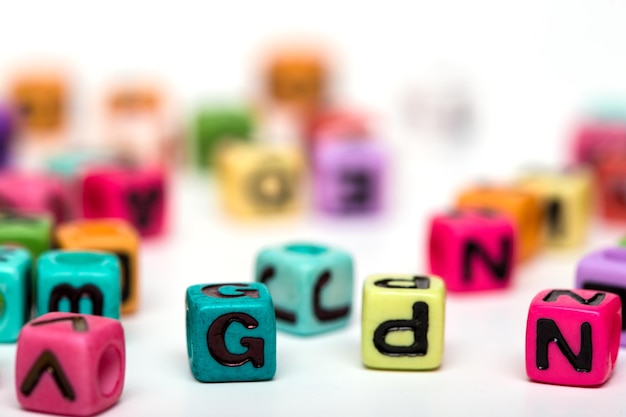 Cubes with letters