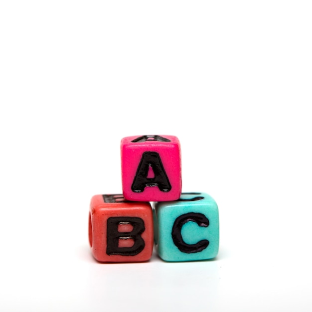 Cubes with letters