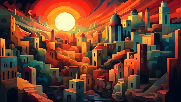 cubism_sunset