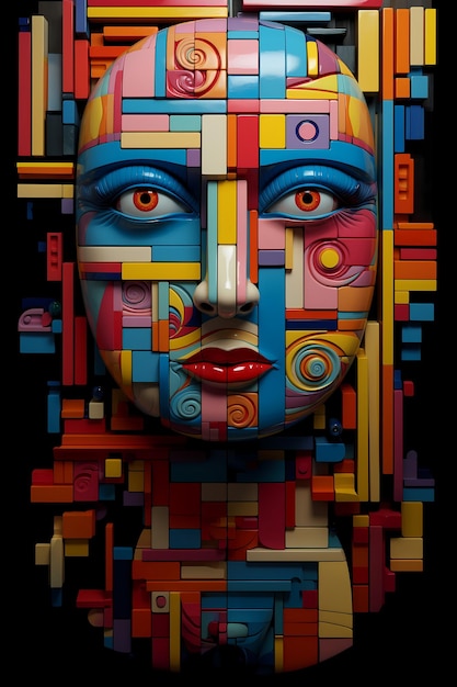 Cubist Dreams A Surreal Urban Portrait 포스터 및 아트 프린트